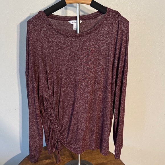 Nine West burgundy long sleeve size large - Picture 1 of 5